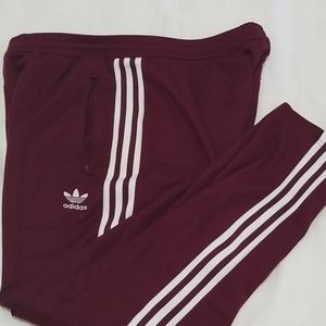 Maroon Adidas Originals track pants